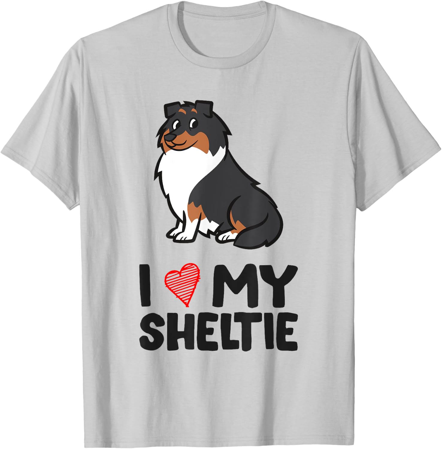 Sheltie Dog I Love My Sheltie Women Kids T-Shirt - T-Shirt | Ash