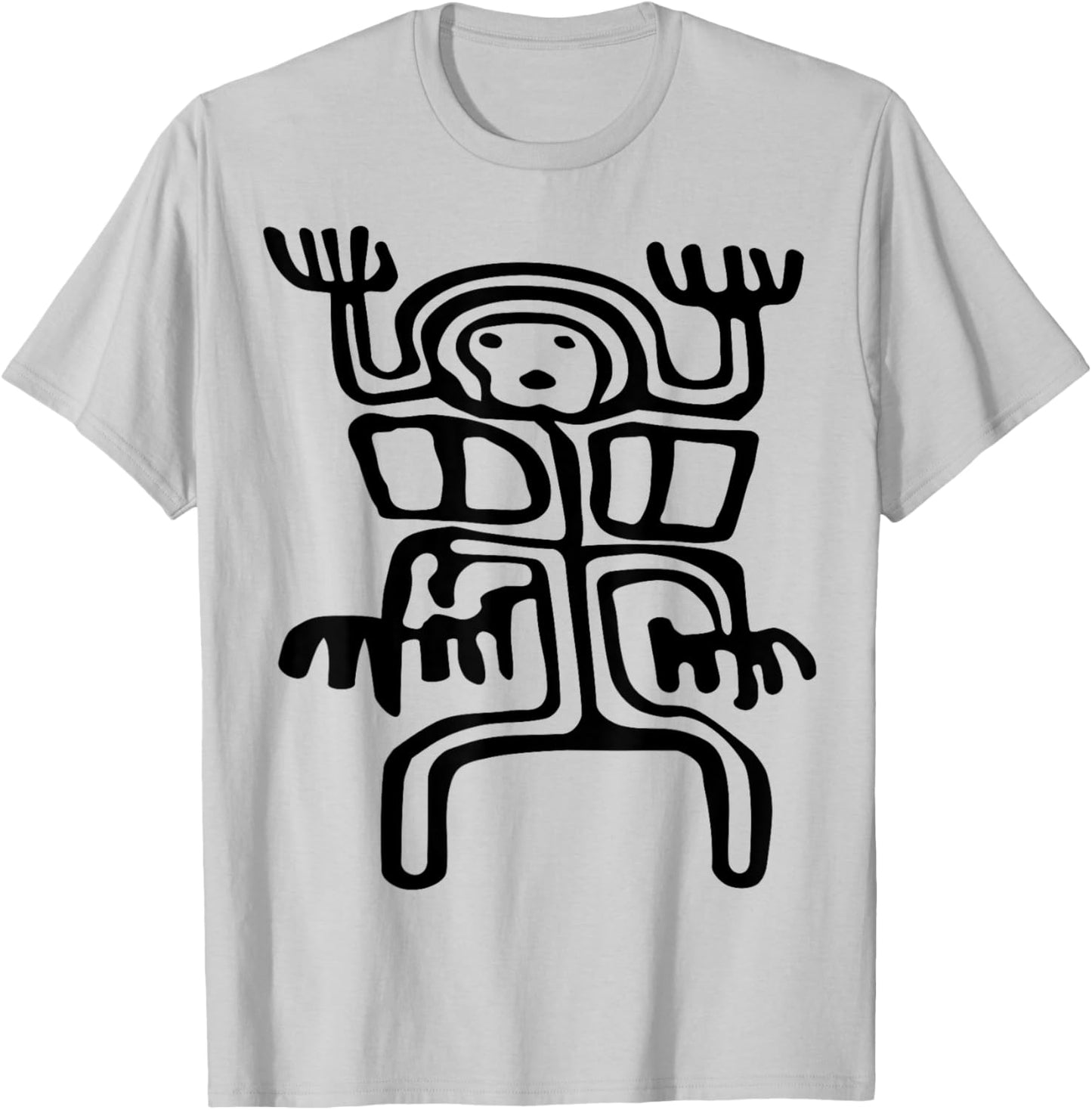 Petroglyph Ancient Cave Drawing T-Shirt - T-Shirt | Ash