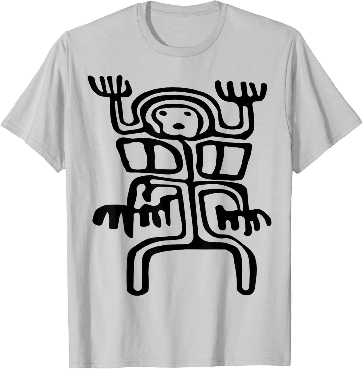 Petroglyph Ancient Cave Drawing T-Shirt - T-Shirt | Ash