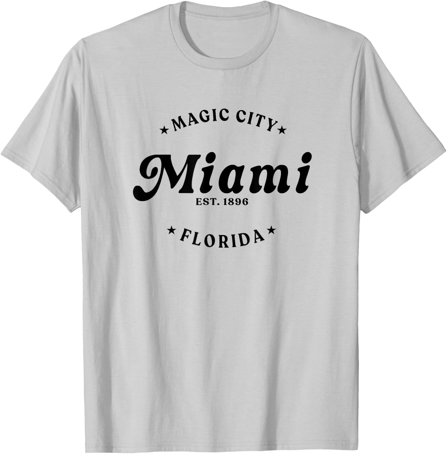 Retro Miami Florida Beach Souvenir Men Women Kids T-Shirt - T-Shirt | Ash