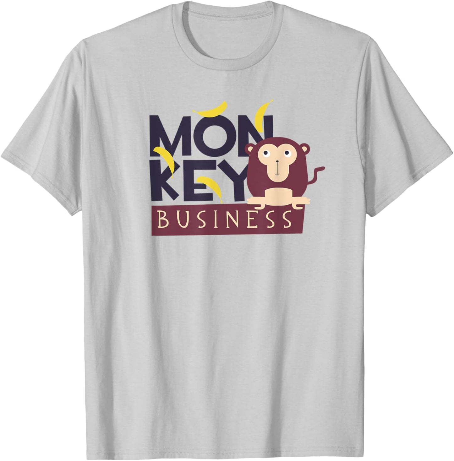 Monkey - Monkey Business - Bananas - Fun - Gift T-Shirt - T-Shirt | Ash