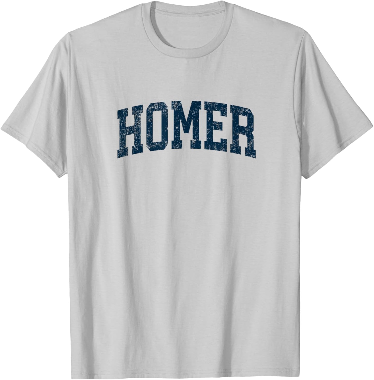 Homer Alaska AK Vintage Athletic Sports Navy Design T-Shirt - T-Shirt | Ash