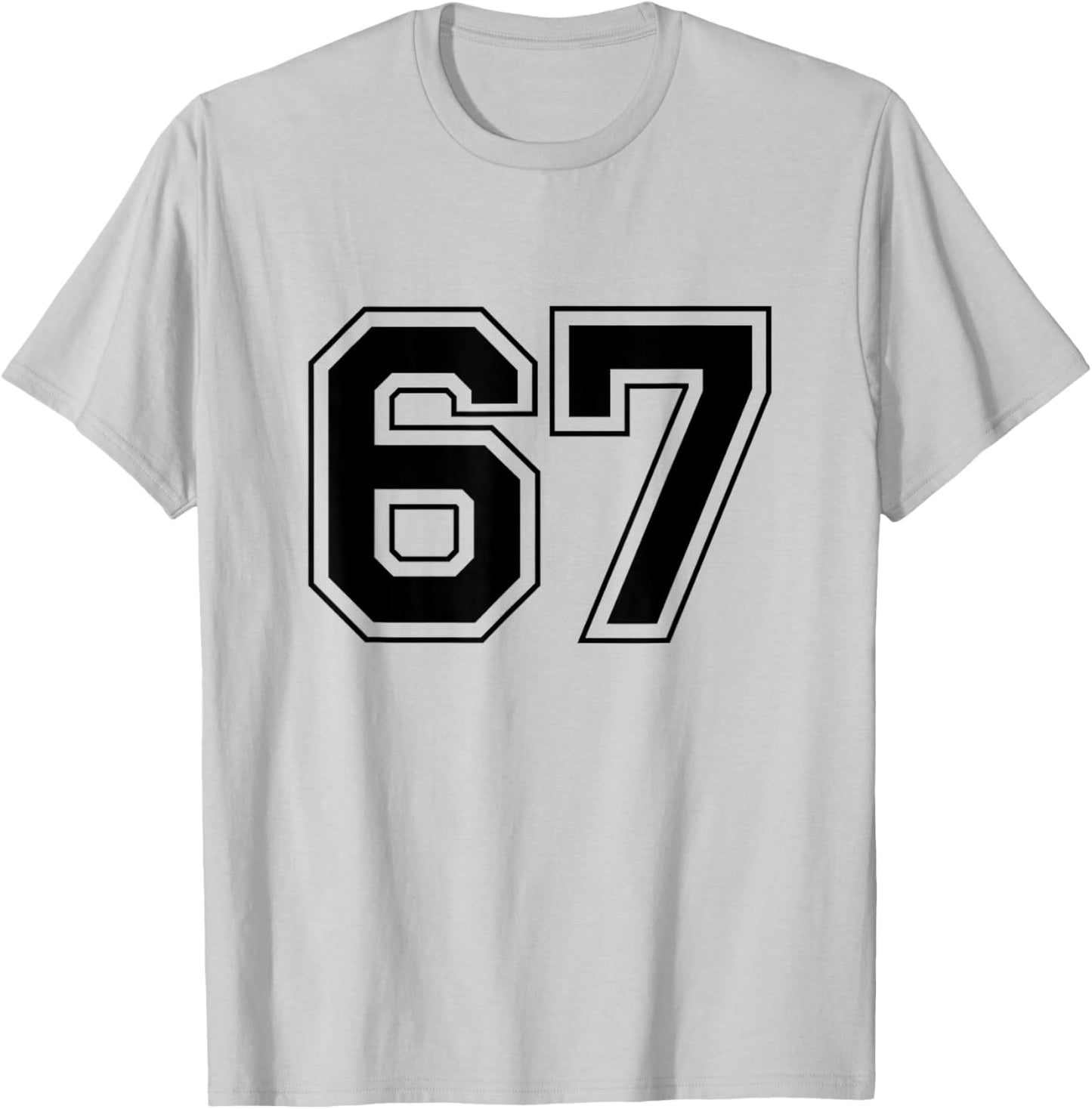 Number 67 T-Shirt - T-Shirt | Ash