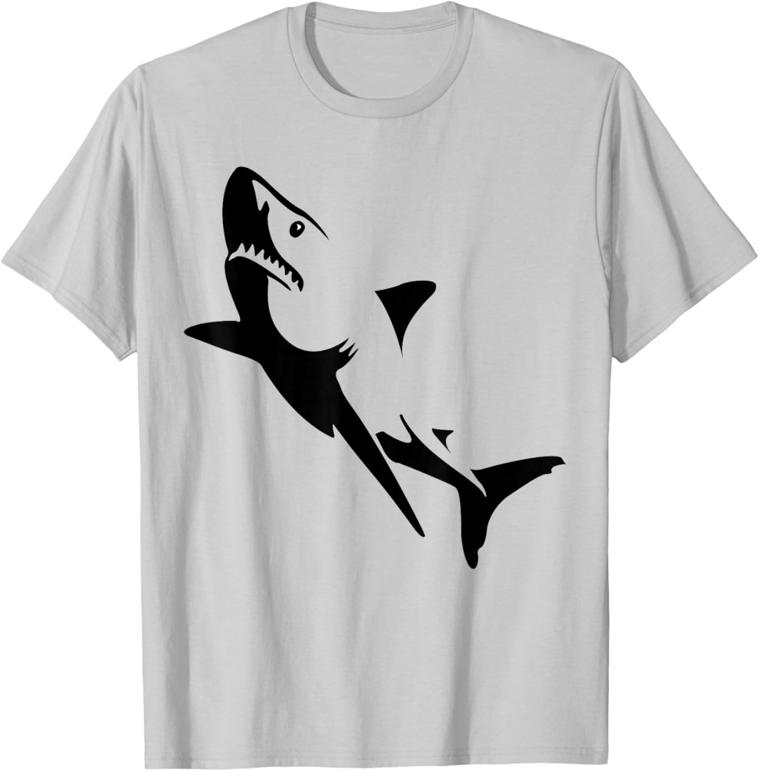 Great White Shark Attack Graphic T-Shirt - T-Shirt | Ash