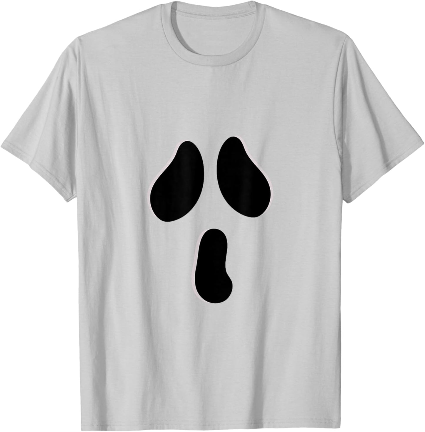 Halloween Cute Spooky White Ghost Face Shirt Costume T-Shirt - T-Shirt | Ash