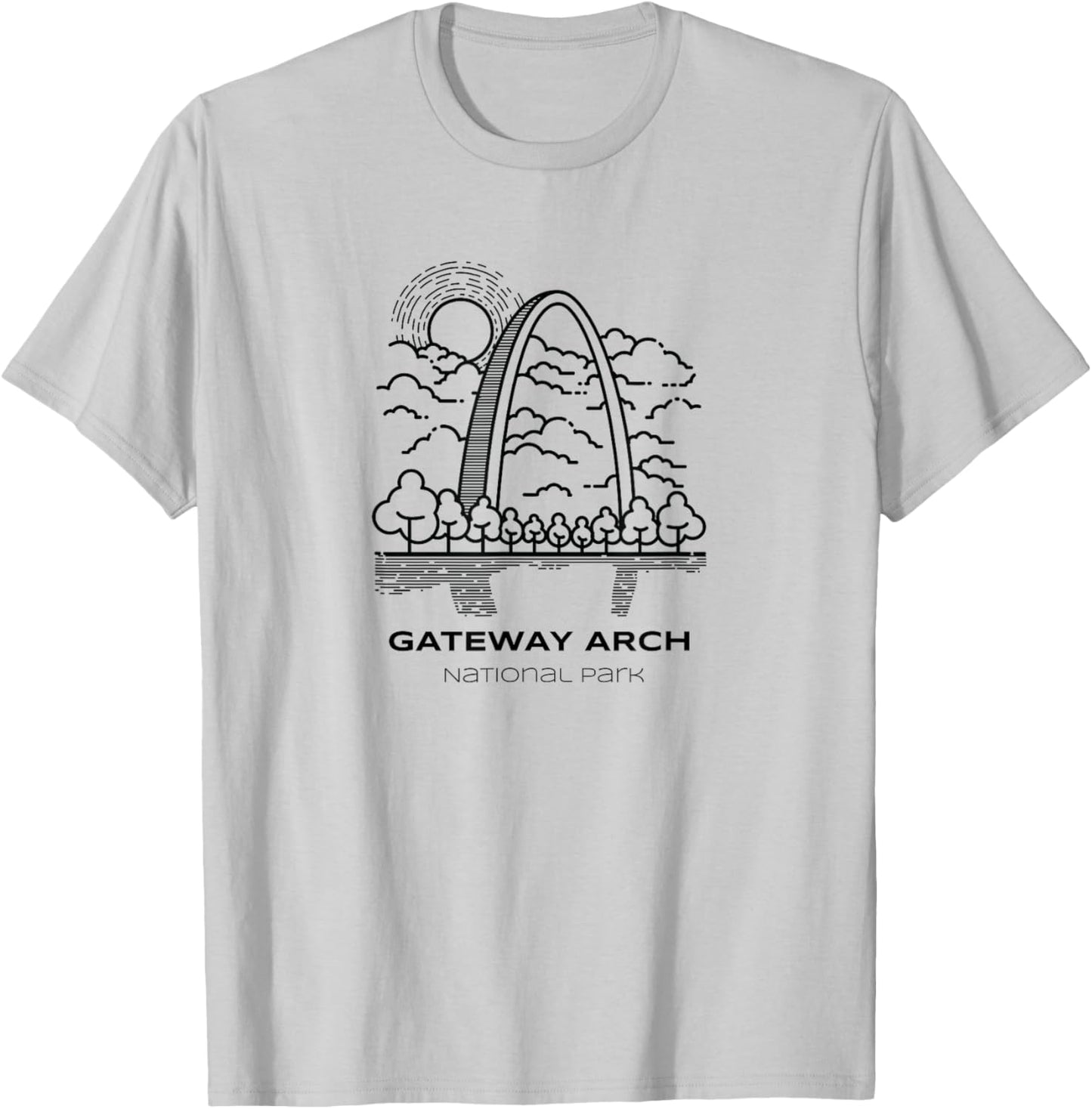 Vintage Gateway Arch National Park Hike T-Shirt - T-Shirt | Ash