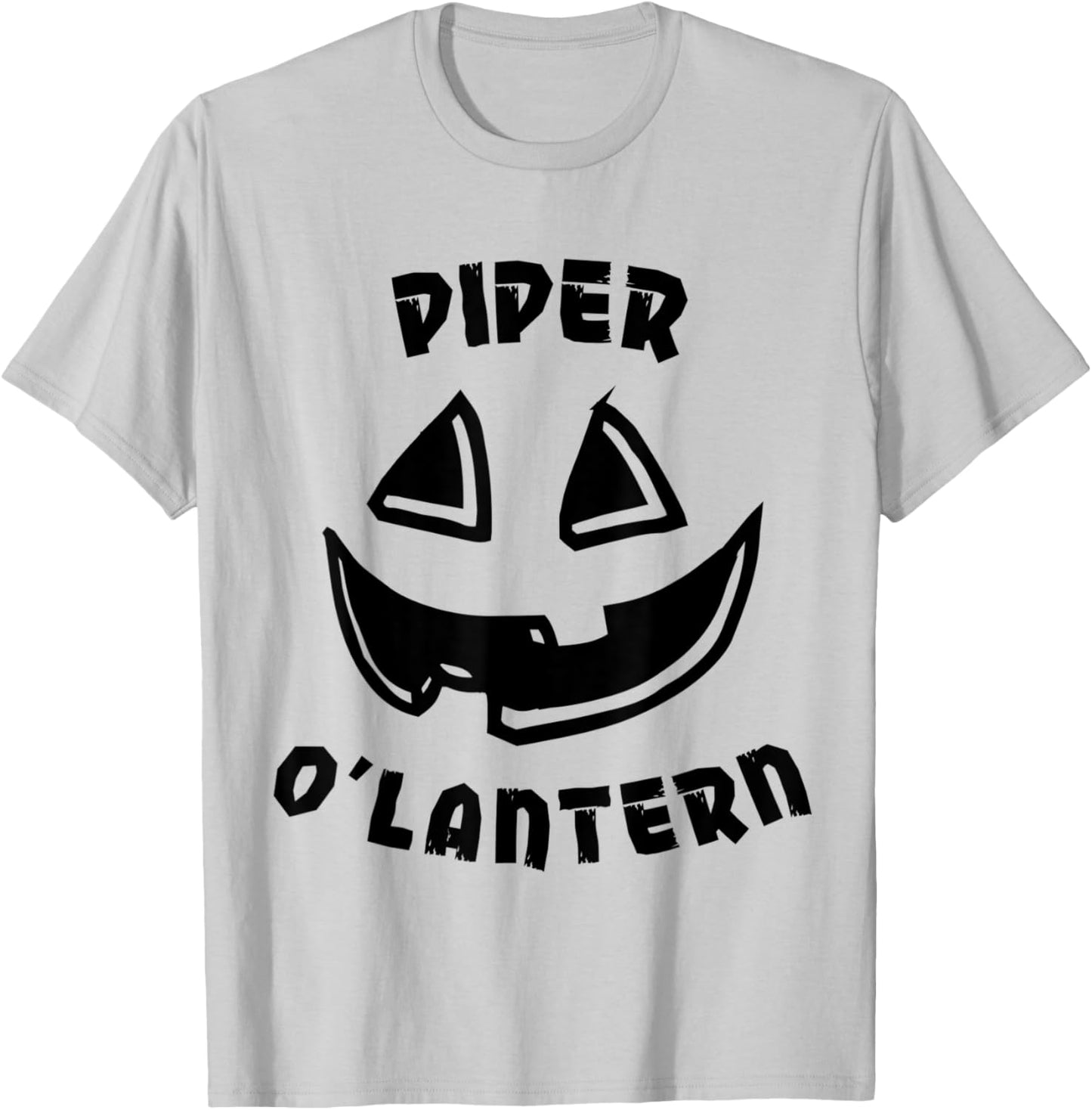 Personalized Piper O'Lantern Halloween Pumpkin Costume T-Shirt - T-Shirt | Ash