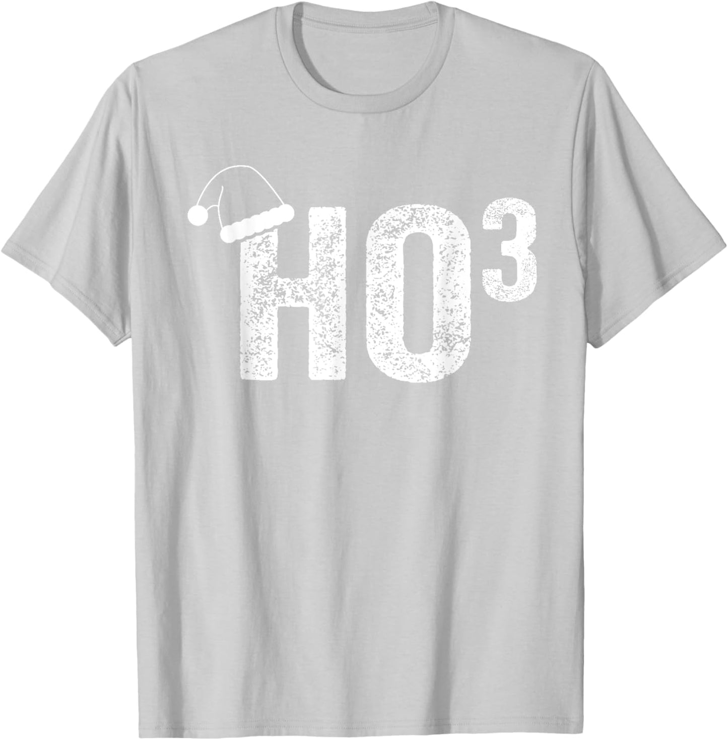 Funny Ho Ho Ho HO3 Math Teacher Santa Hat Christmas Xmas T-Shirt - T-Shirt | Ash
