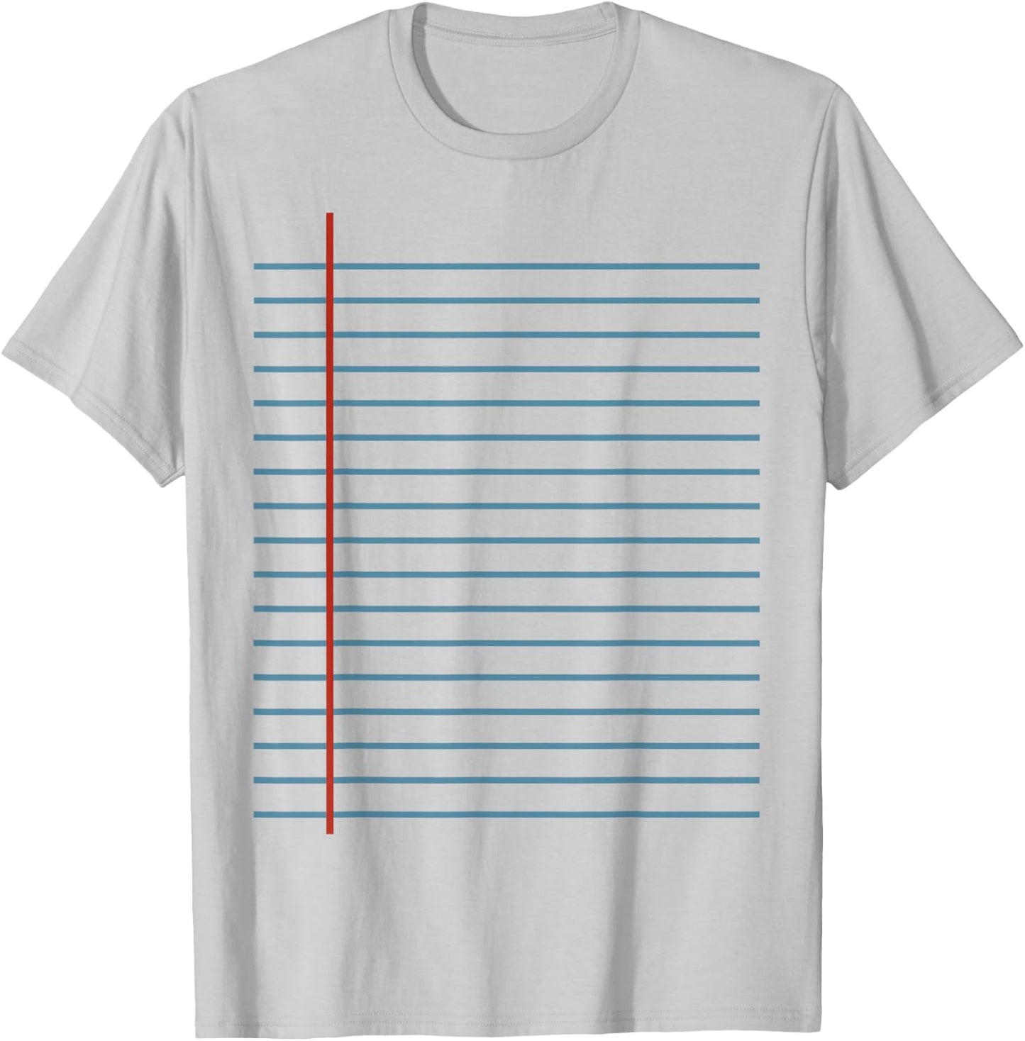 Lined Paper Notebook Funny School Student Costume Easy DIY T-Shirt - T-Shirt | Ash