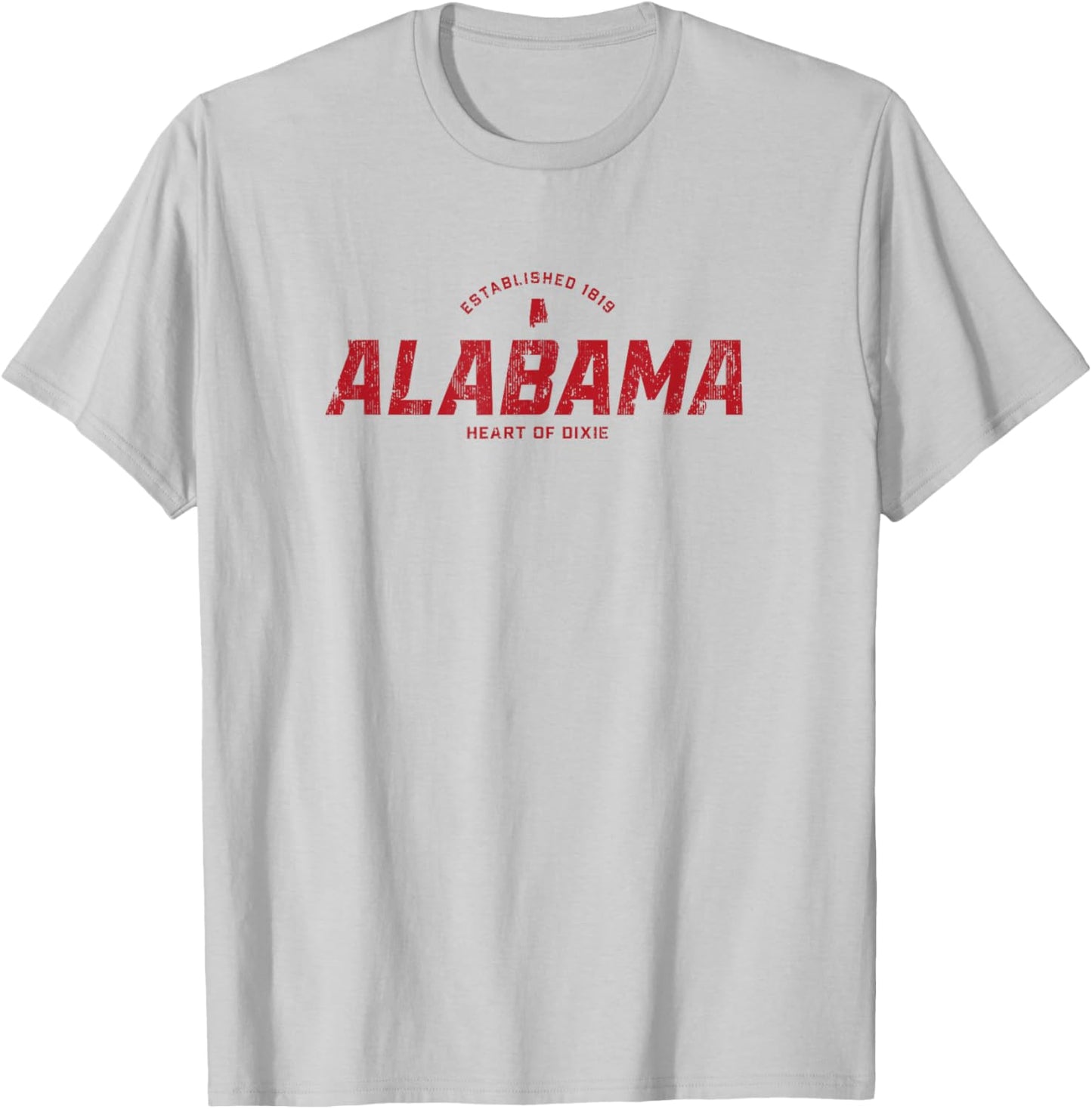 Alabama AL Vintage Athletic Red Sports Logo T-Shirt - T-Shirt | Ash
