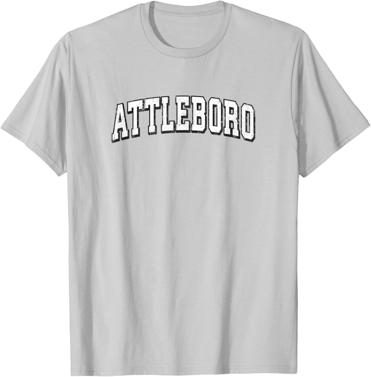 Attleboro Massachusetts Vintage Athletic Sports B&W Print T-Shirt - T-Shirt | Ash