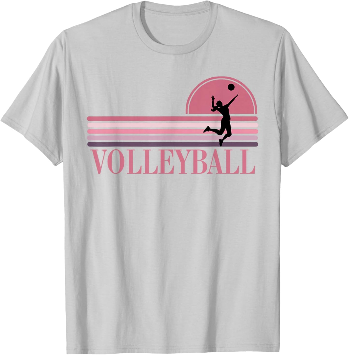 Volleyball Is Life Retro Team Player Teen Girls Women Games T-Shirt - T-Shirt | Ash