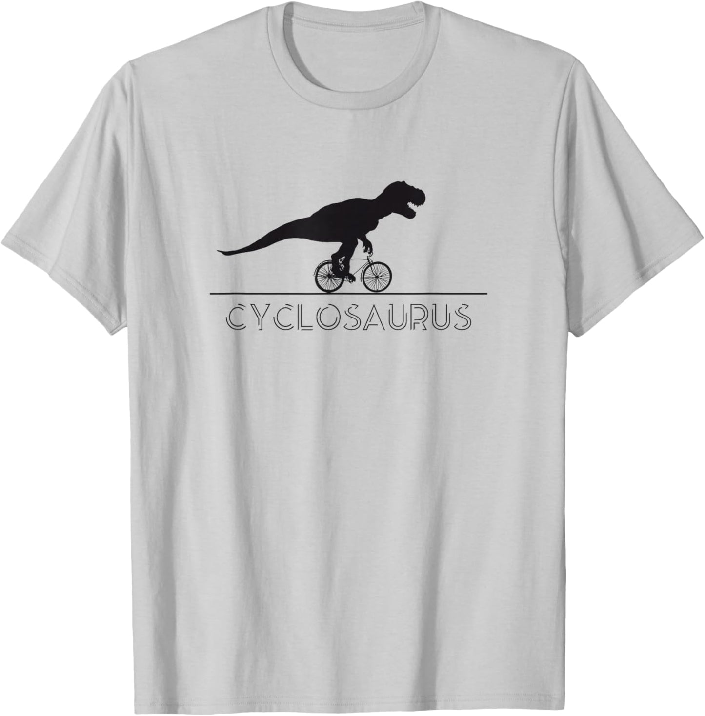I feel the Animal in me Dinosaur Cyclist Bicycle Racing Bike T-Shirt - T-Shirt | Ash