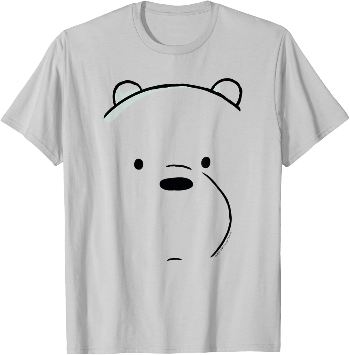 We Bare Bears Ice Bear Big Face T-Shirt - T-Shirt | Ash