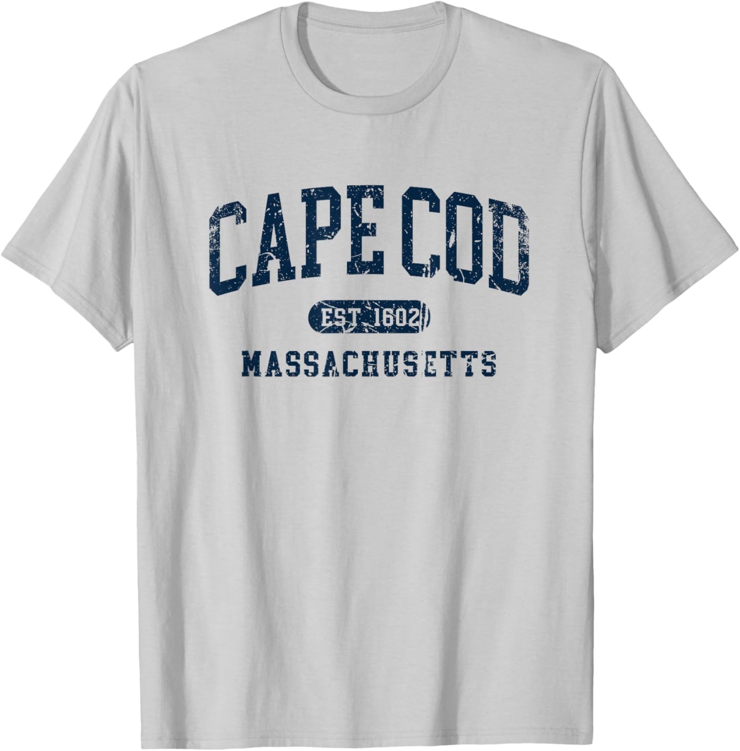 Vintage Cape Cod Est 1602 Massachusetts MA Retro distressed T-Shirt - T-Shirt | Ash