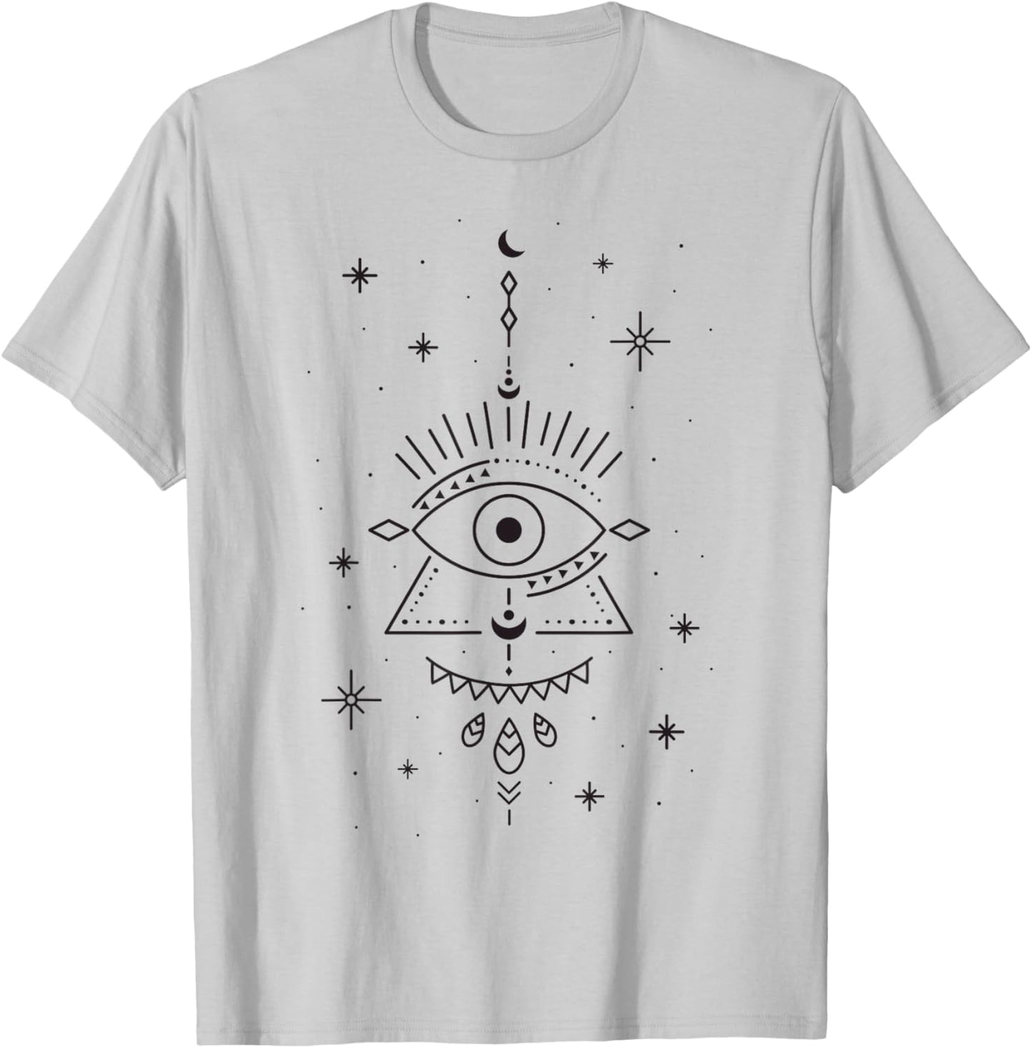 Seeing Eyes Yoga Evil Eye Yoga Evil Eye Curse Protection T-Shirt - T-Shirt | Ash