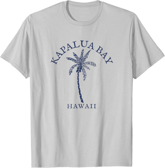 Kapalua Bay Hawaii Beach Tropical Palm Tree T-Shirt - T-Shirt | Ash