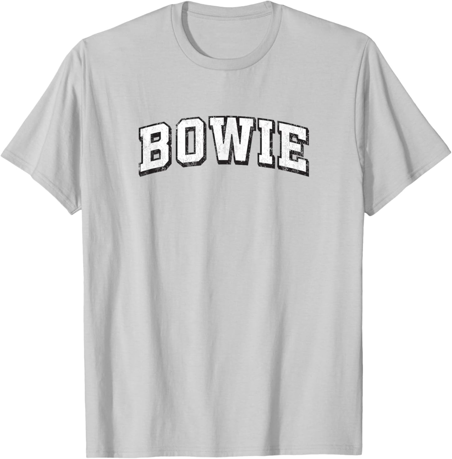 Bowie Maryland Vintage Athletic Sports B&W Print T-Shirt - T-Shirt | Ash