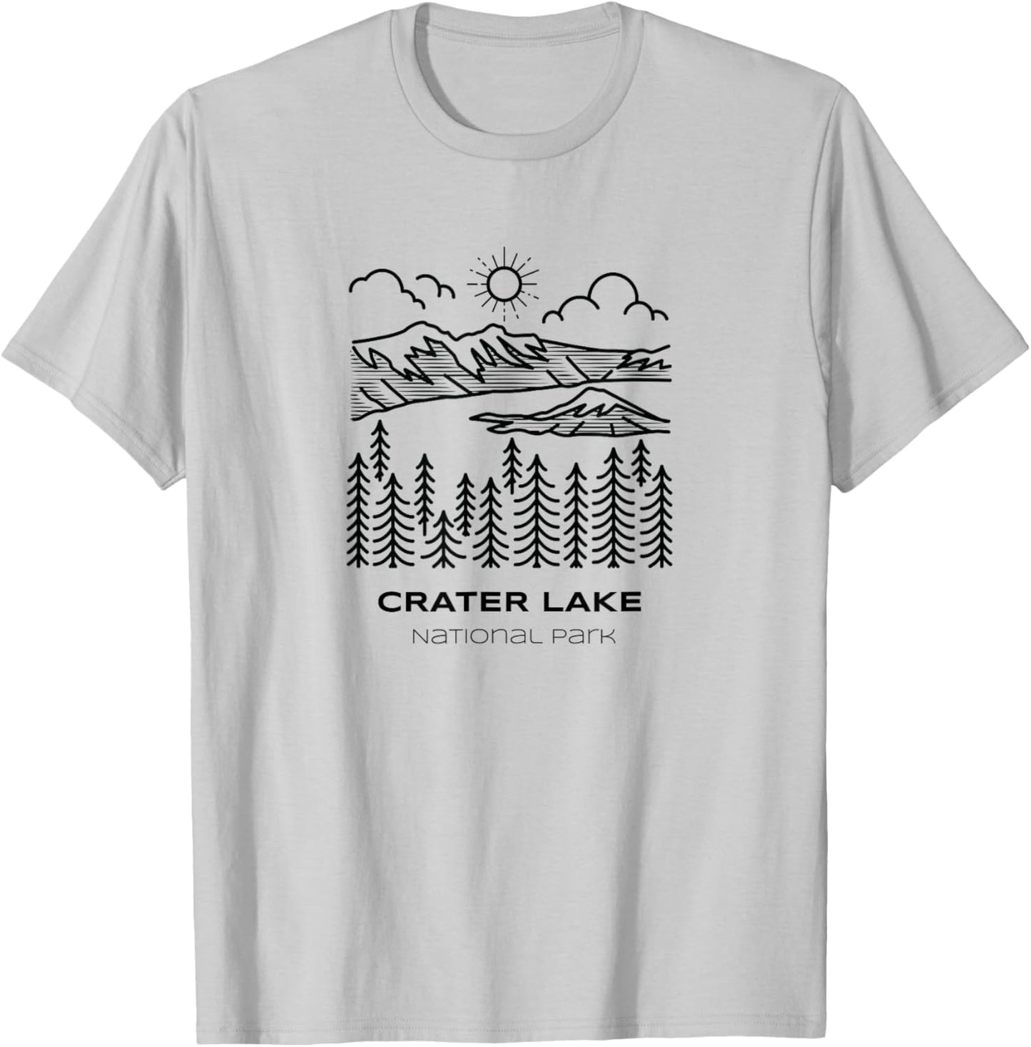Vintage Crater Lake National Park Hike T-Shirt - T-Shirt | Ash