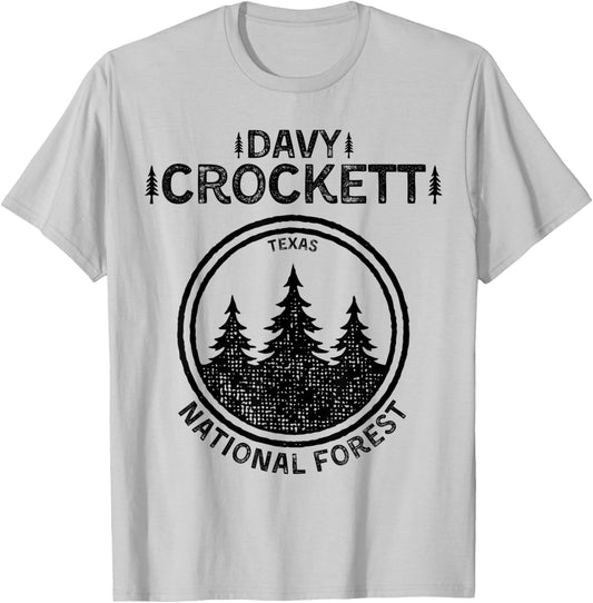 Davy Crockett National Forest Texas T-Shirt - T-Shirt | Ash