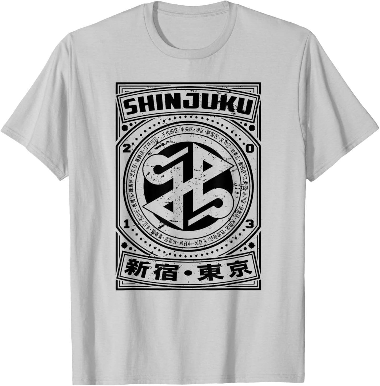 Shinjuku Tokyo Japanese Kanji Character Otaku Fan Souvenir T-Shirt - T-Shirt | Ash