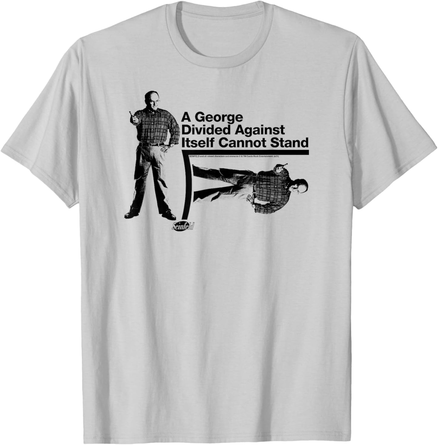 Seinfeld A George Divided Against Itself Funny TV Show T-Shirt - T-Shirt | Ash