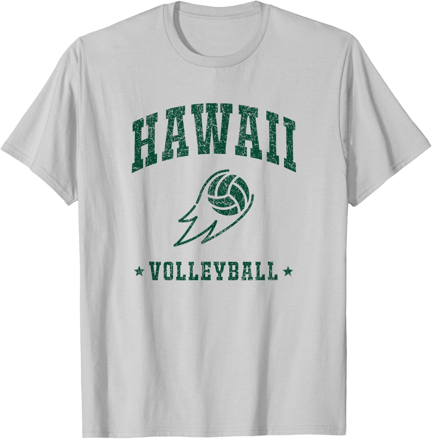 Hawaii Volleyball Vintage Gameday Retro Volleyball Lover T-Shirt - T-Shirt | Ash