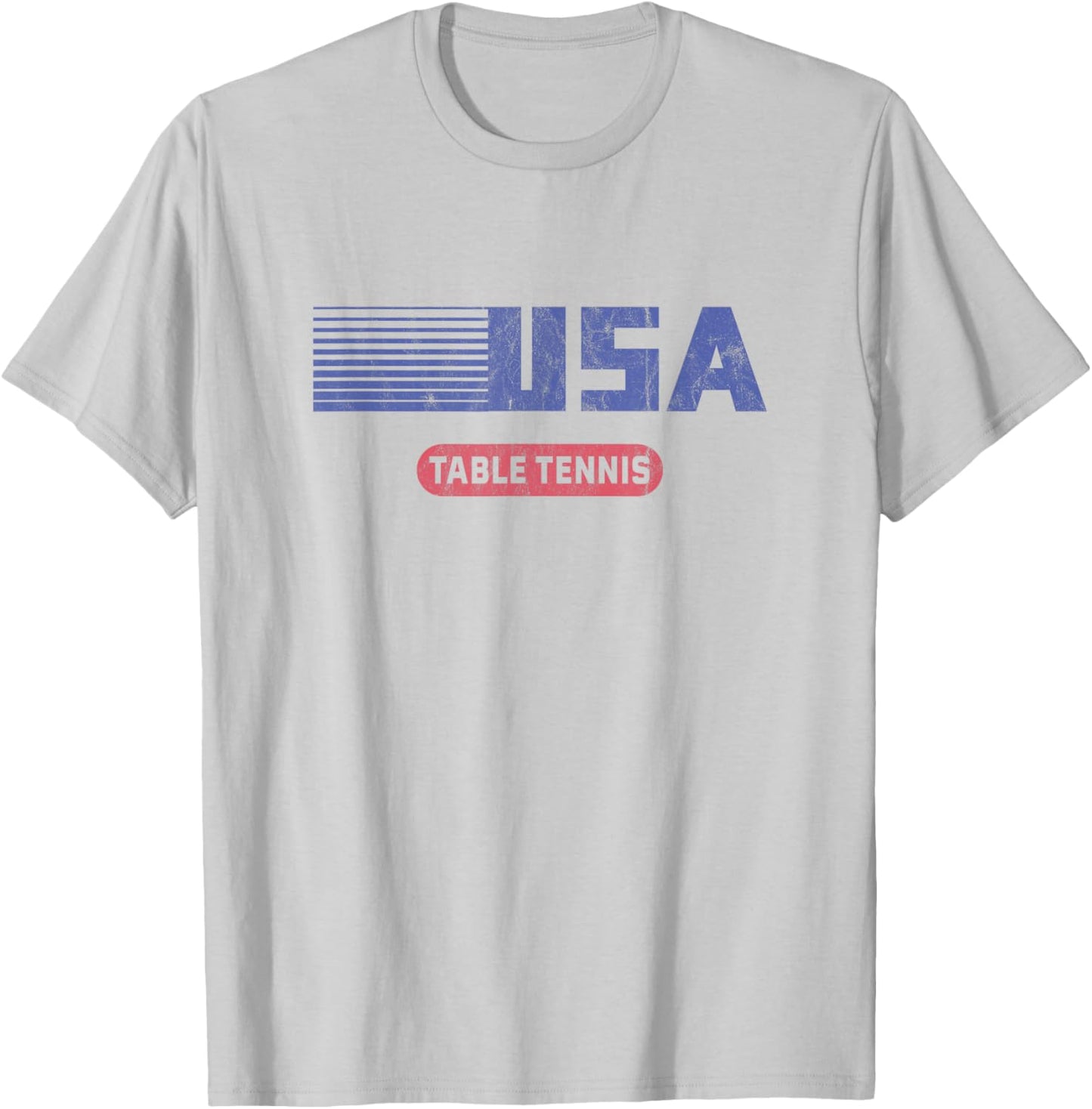 Retro USA 2020 Team American Table Tennis Vintage T-Shirt - T-Shirt | Ash