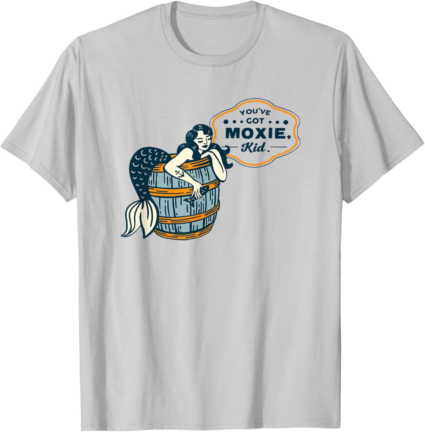 You've Got Moxie, Kid! Vintage Nautical Pinup Mermaid Art T-Shirt - T-Shirt | Ash