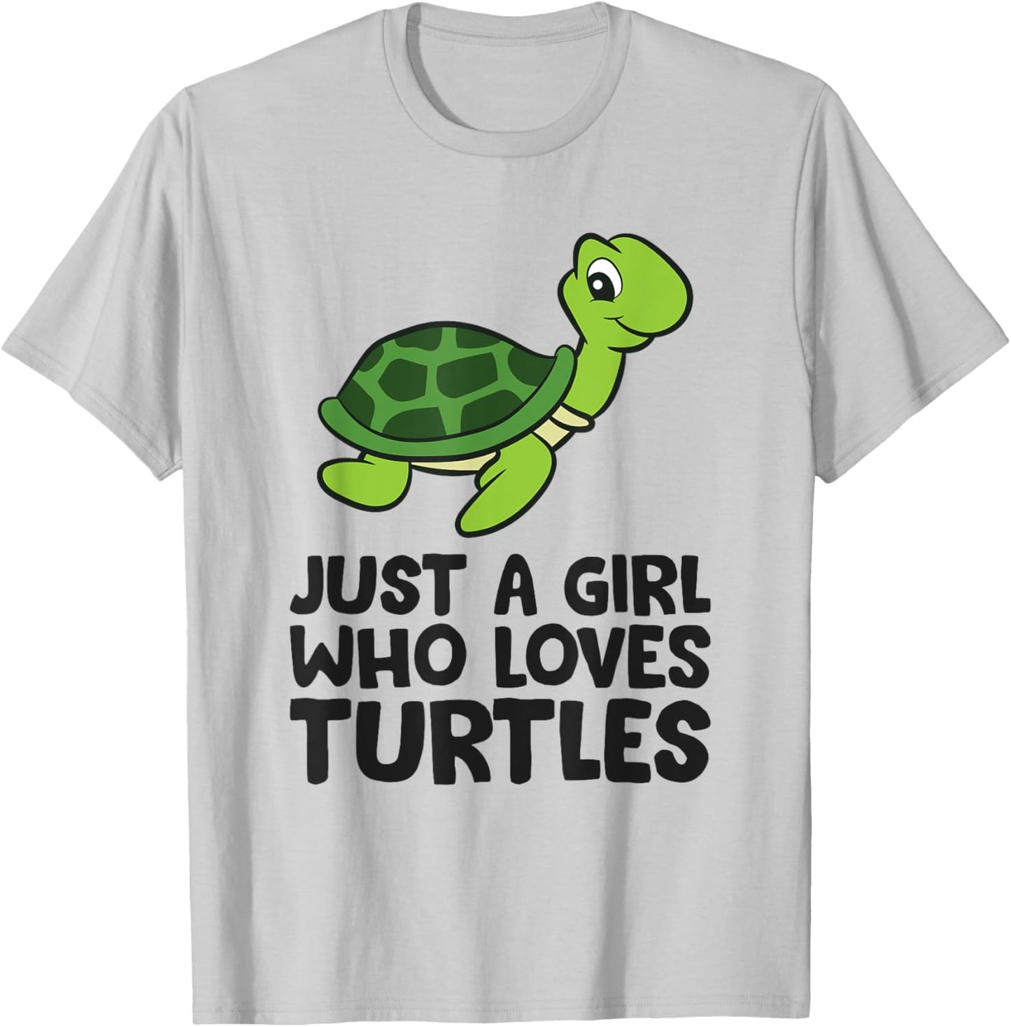 Sea Turtle Girl Just a Girl Who Loves Turtles T-Shirt - T-Shirt | Ash