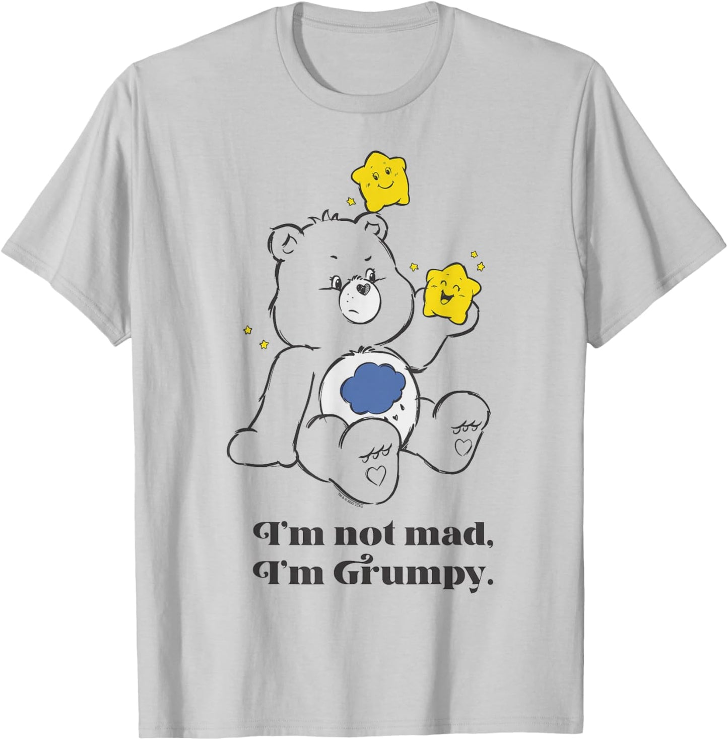 Care Bears Grumpy Bear I’m Not Mad I'm Grumpy Vintage Icon T-Shirt - T-Shirt | Ash