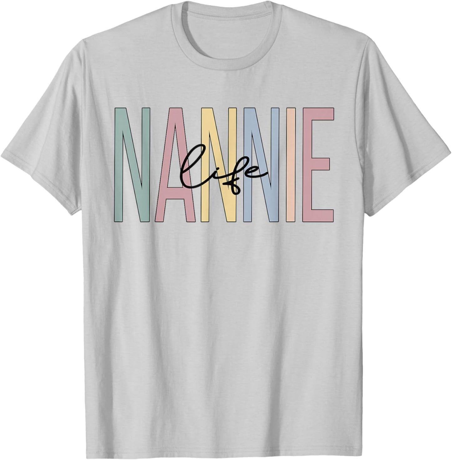 Nannie Life Nannie Grandma Boho Nannie Grandmother T-Shirt - T-Shirt | Ash