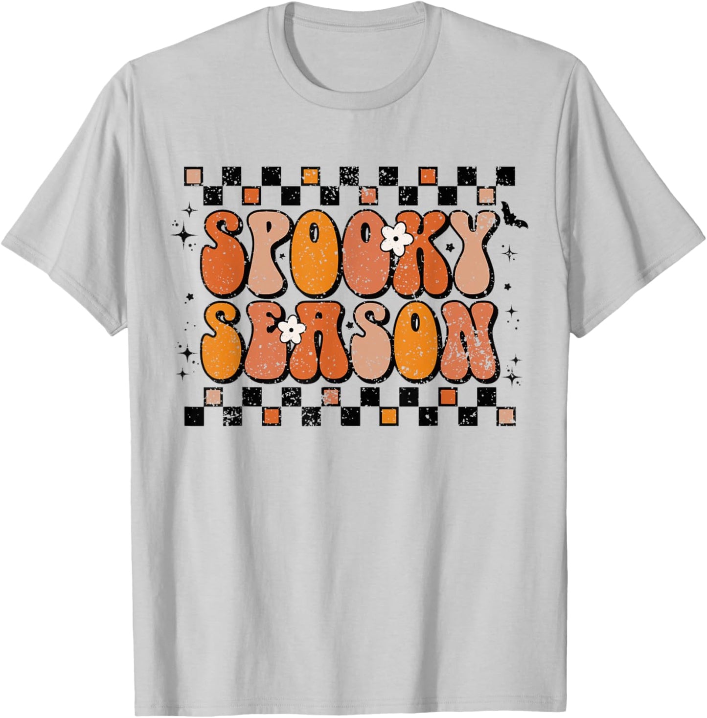 Retro Spooky Season Halloween Preppy Witch T-Shirt - T-Shirt | Ash