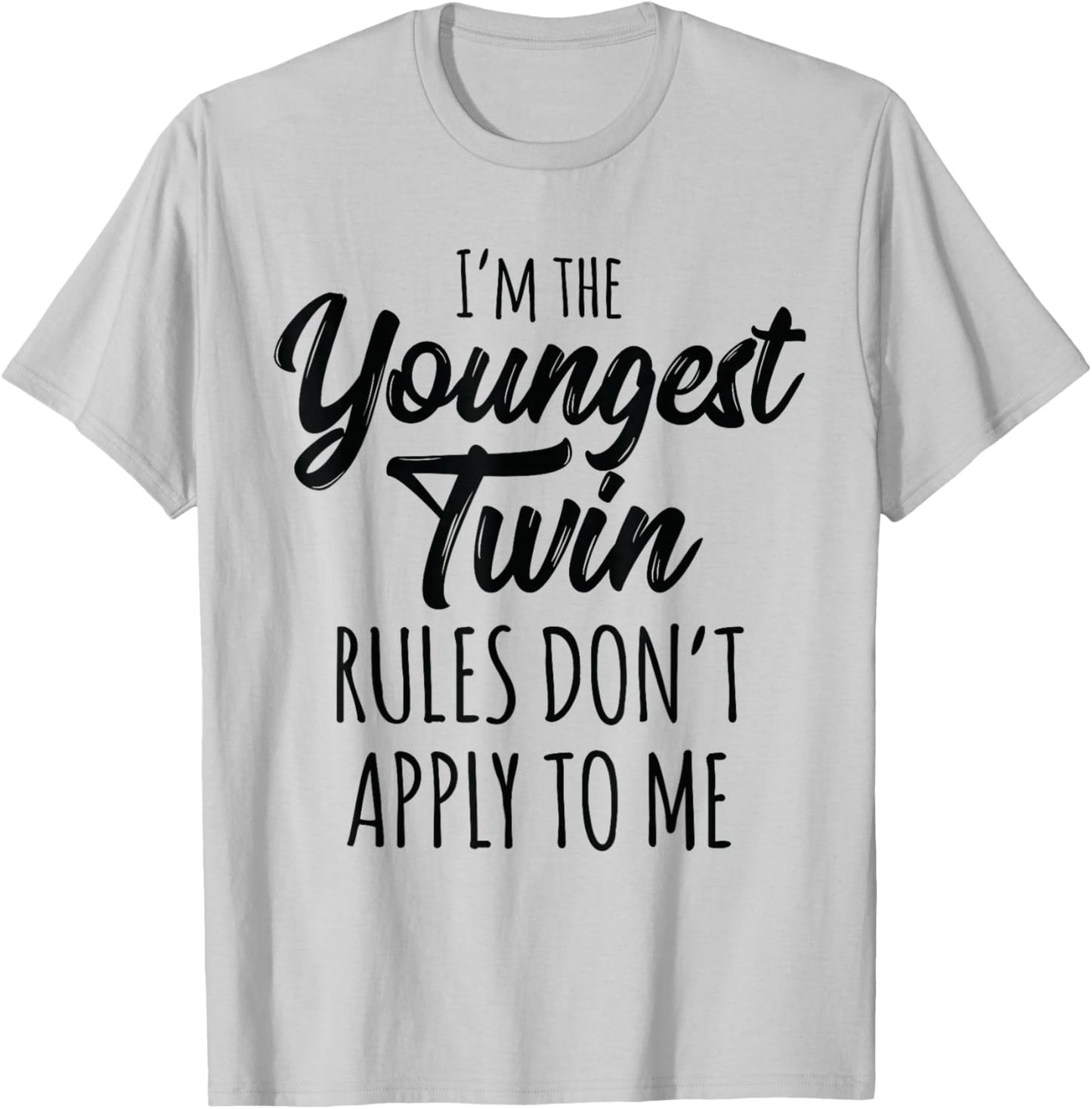 Twins Shirts Birthday Funny Siblings Youngest Twin T-Shirt - T-Shirt | Ash