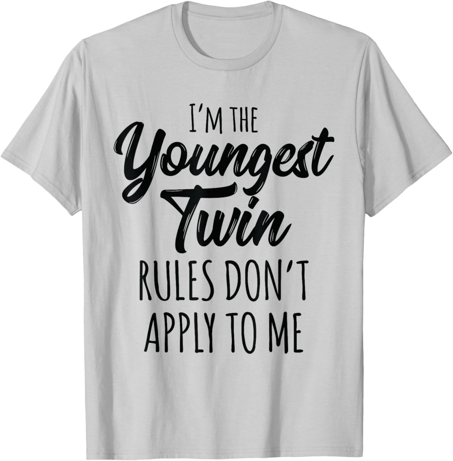 Twins Shirts Birthday Funny Siblings Youngest Twin T-Shirt - T-Shirt | Ash