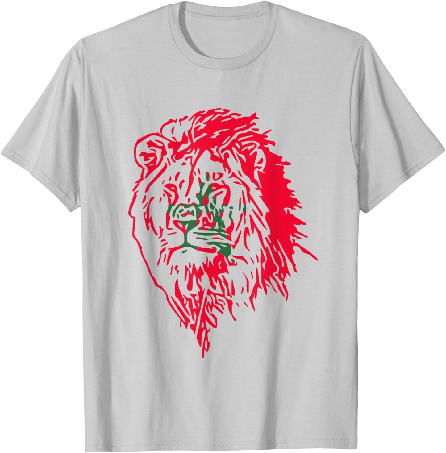 Moorish American Morocco Flag Moroccan Soccer Supporter T-Shirt - T-Shirt | Ash