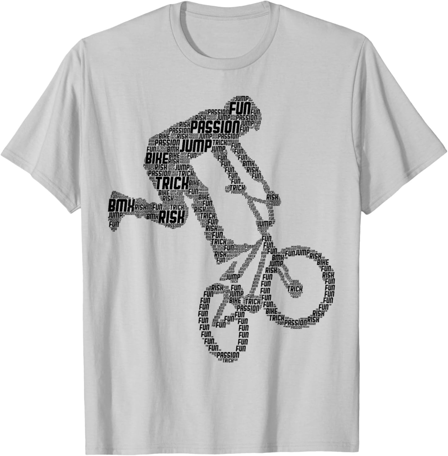 BMX Rider Bike Bicycle Stunt Racing Boys Kids T-Shirt - T-Shirt | Ash
