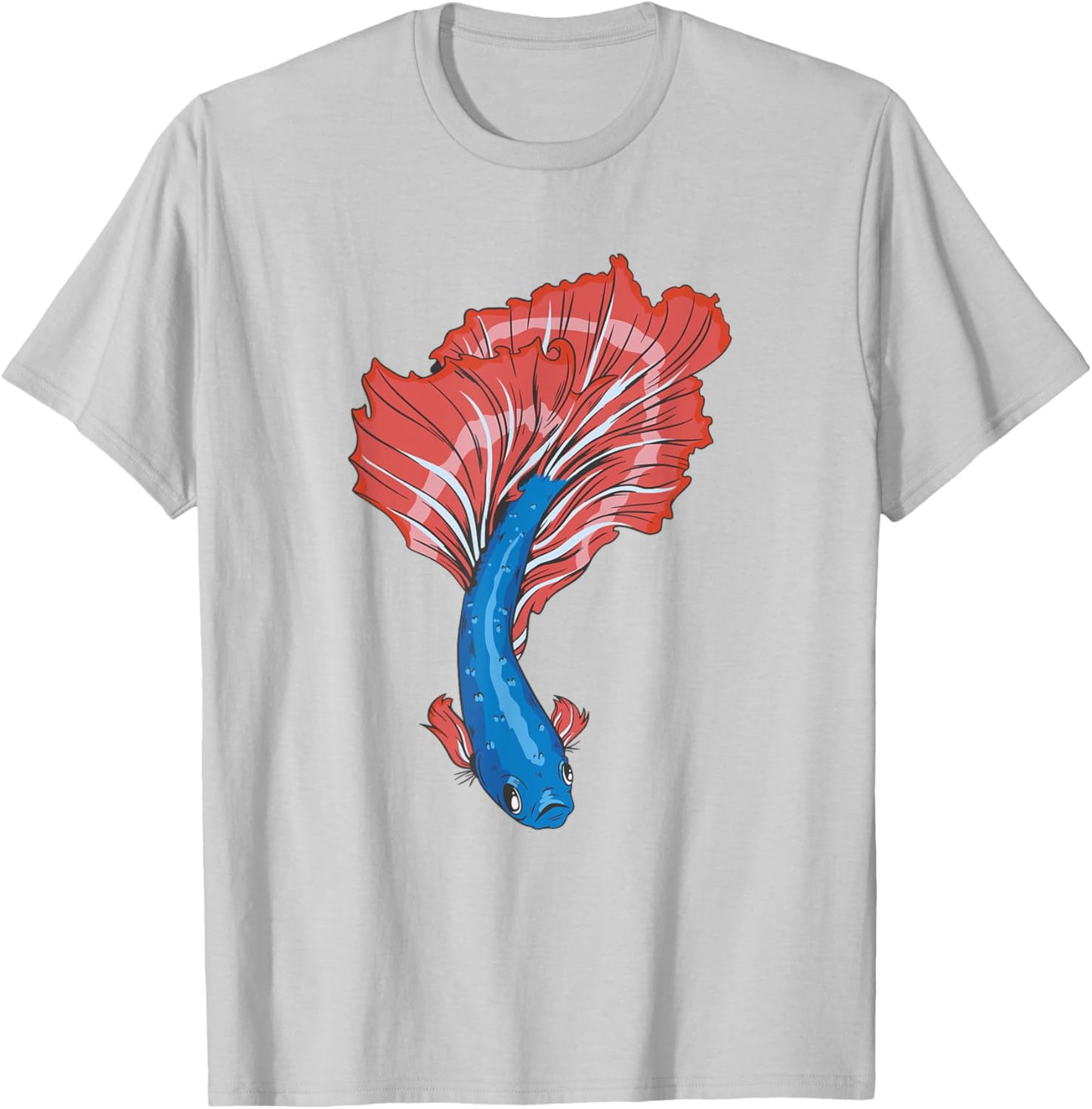 Betta Fish Swimming Fishes T-Shirt - T-Shirt | Ash