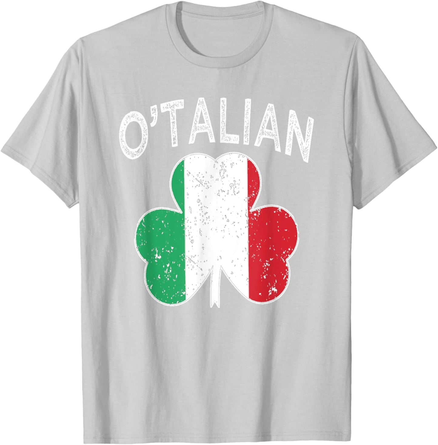 O'talian Italian St patrick's day Italia Flag Shamrock Men T-Shirt - T-Shirt | Ash