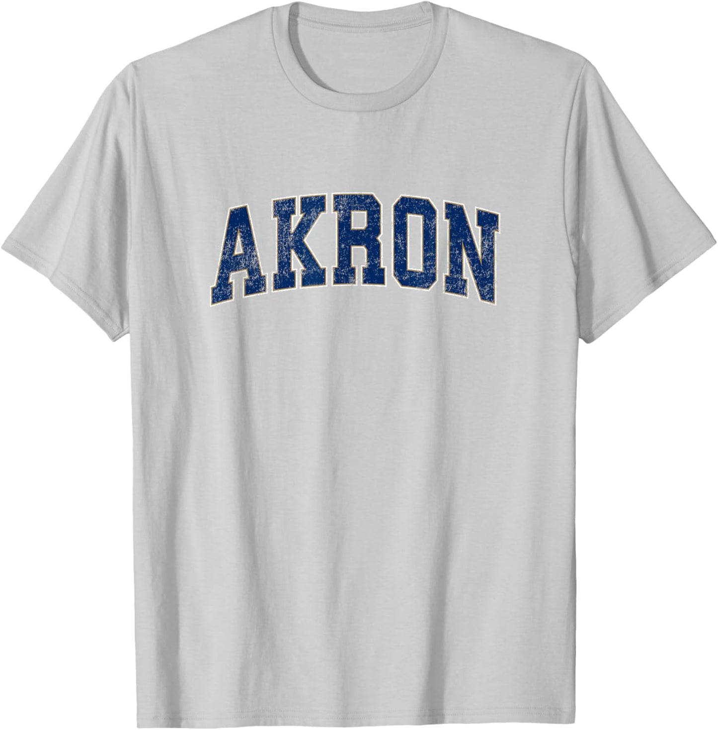 Akron Ohio OH Vintage Athletic Sports Design T-Shirt - T-Shirt | Ash