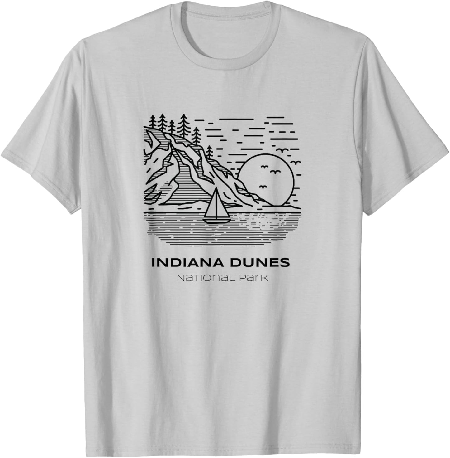 Vintage Indiana Dunes National Park Hike T-Shirt - T-Shirt | Ash