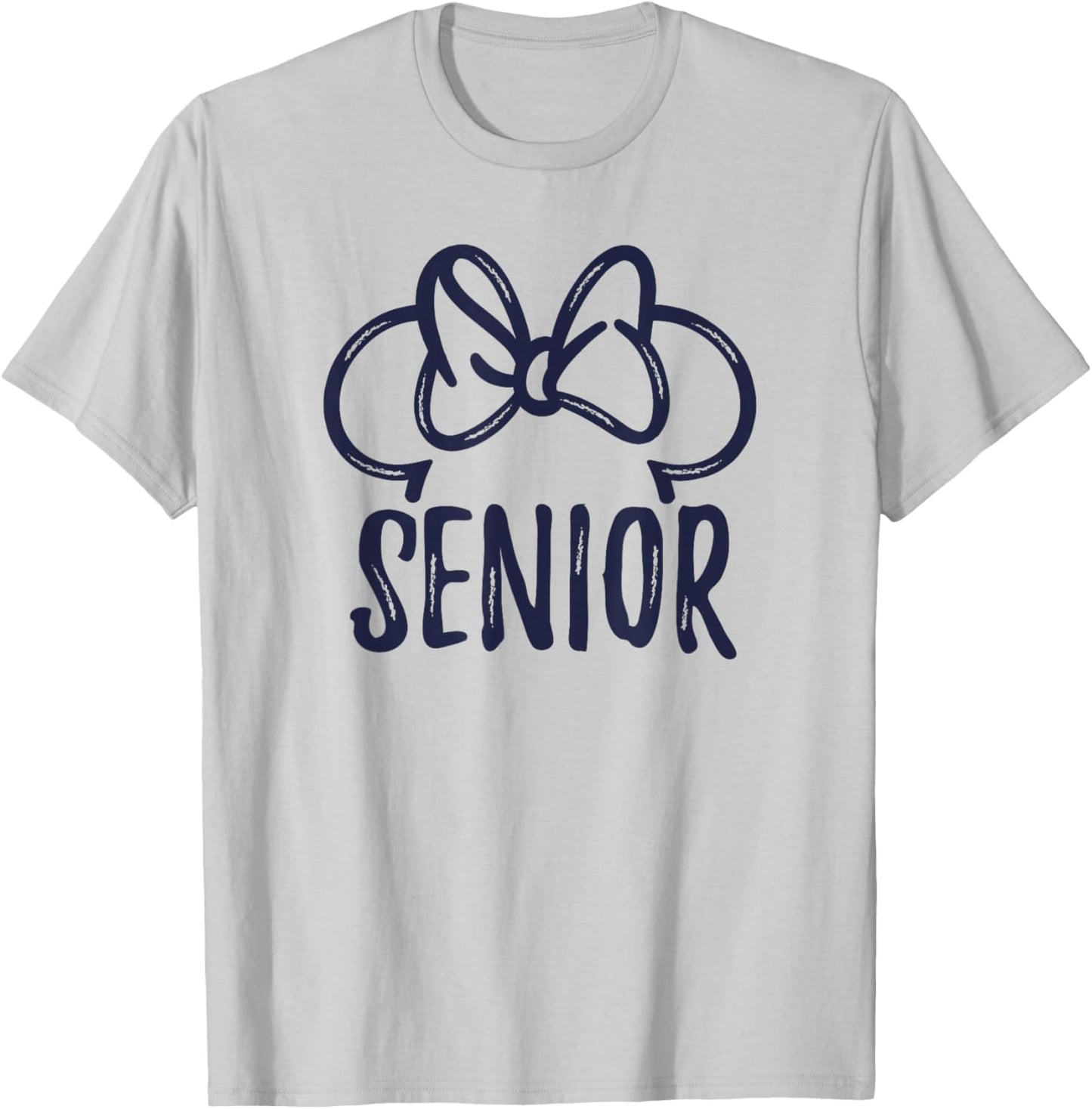 Disney Minnie Mouse Ears Senior Outline T-Shirt - T-Shirt | Ash