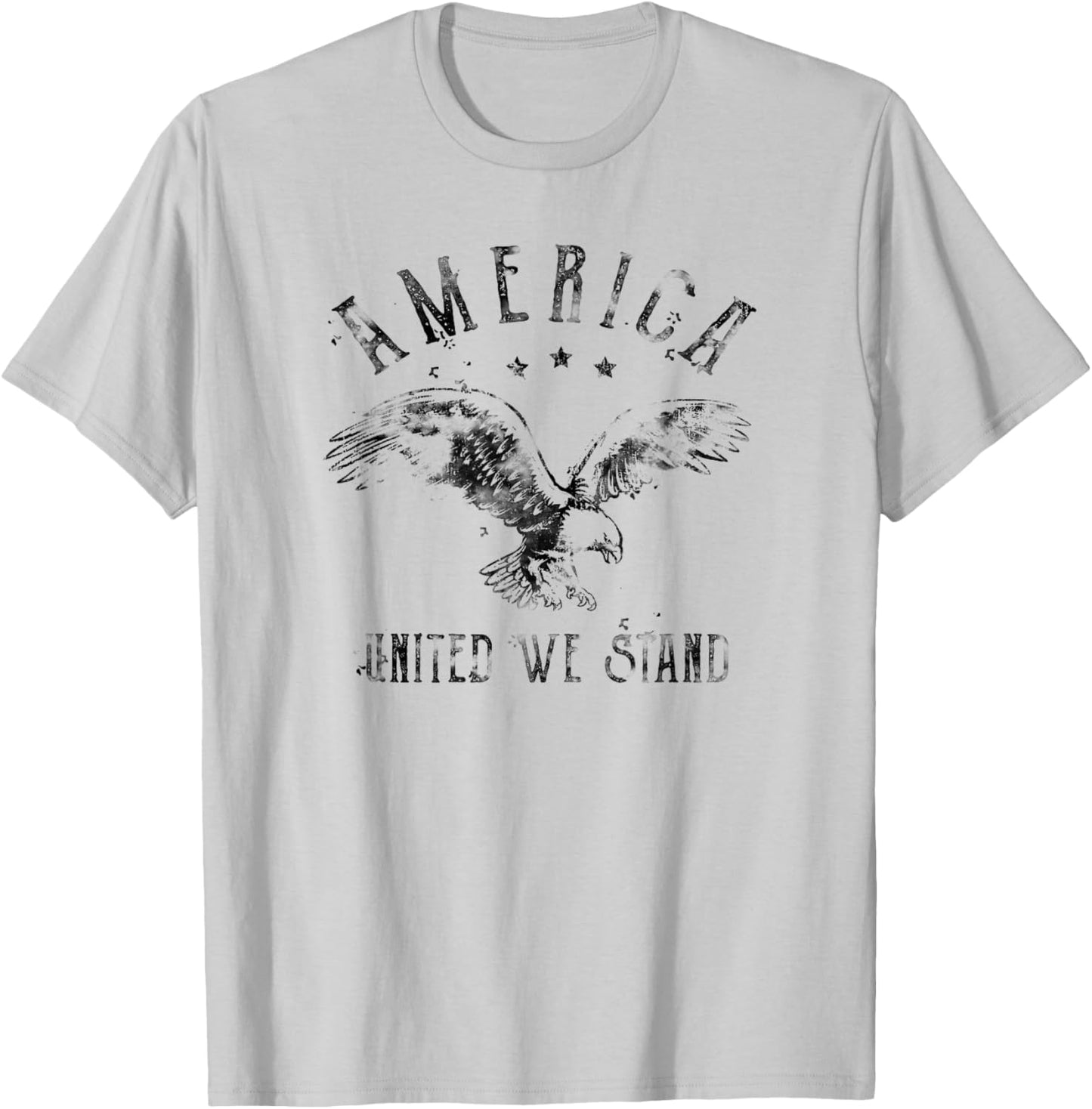 Trendy United We Stand Vintage American Eagle Logo T-Shirt - T-Shirt | Ash
