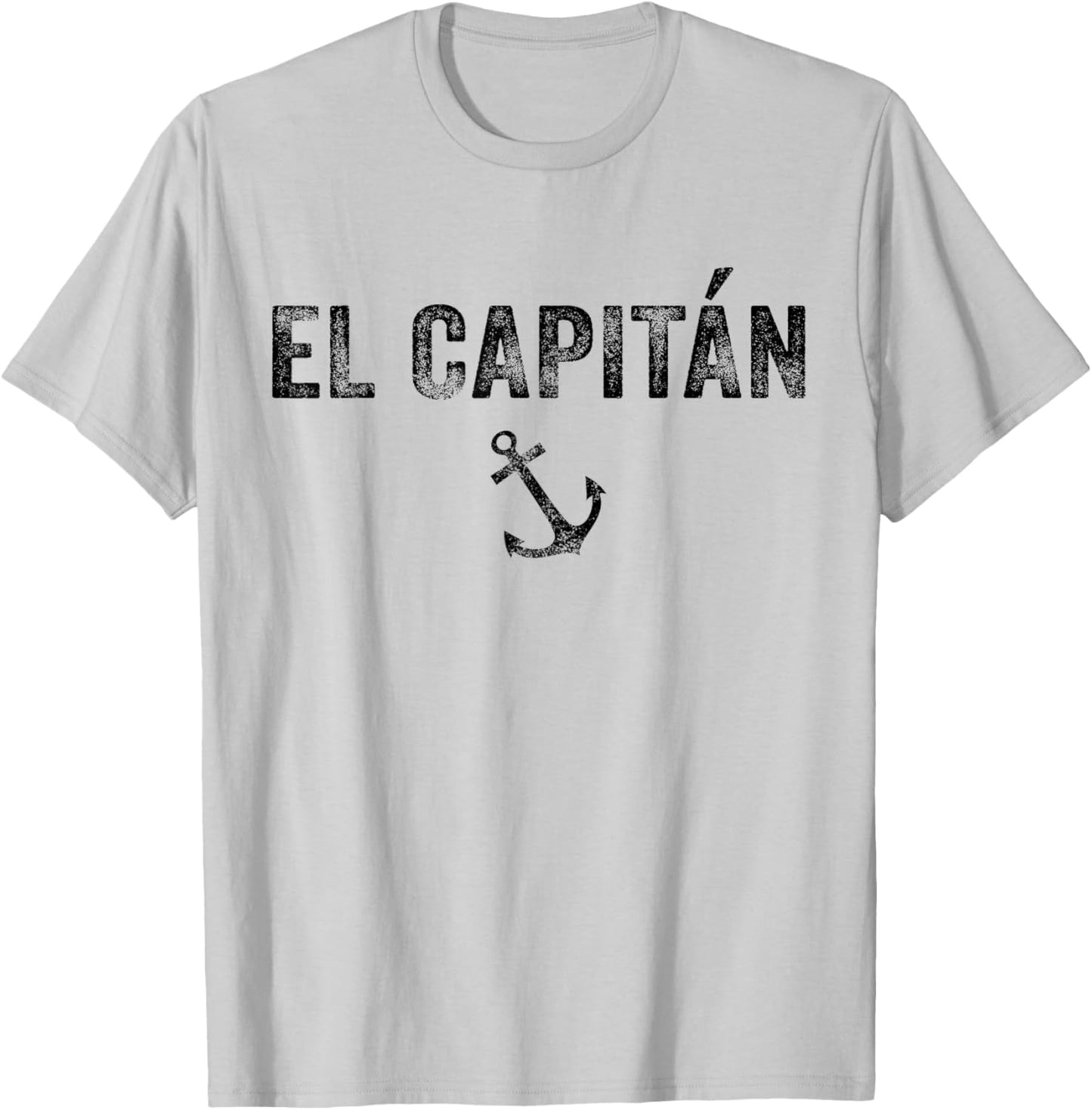 El Capitan Captain Anchor Boat Sail Sailing Funny Vintage T-Shirt - T-Shirt | Ash