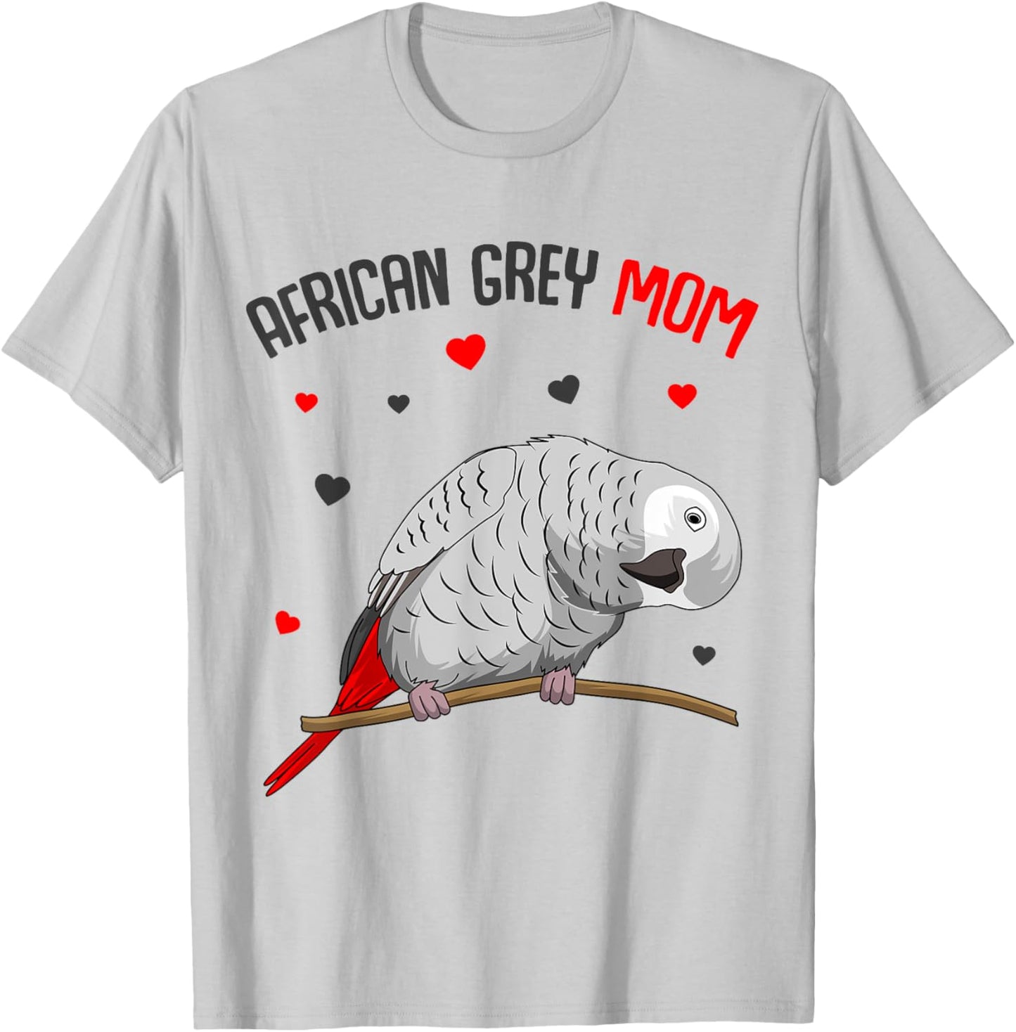 African Grey Parrot Mom Love funny Women T-Shirt - T-Shirt | Ash