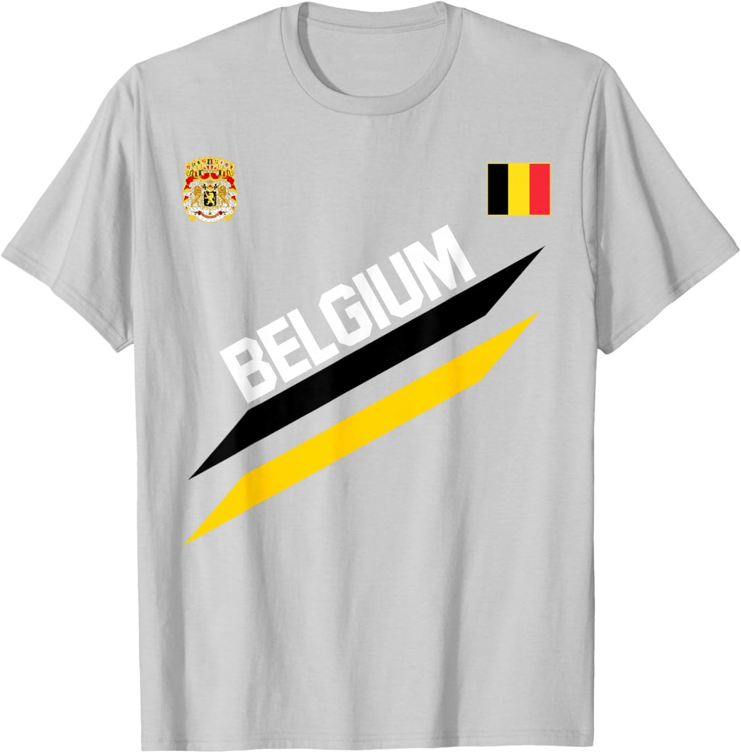 Belgian Football Soccer Ball Travel Jersey Allez La Belgique T-Shirt - T-Shirt | Ash