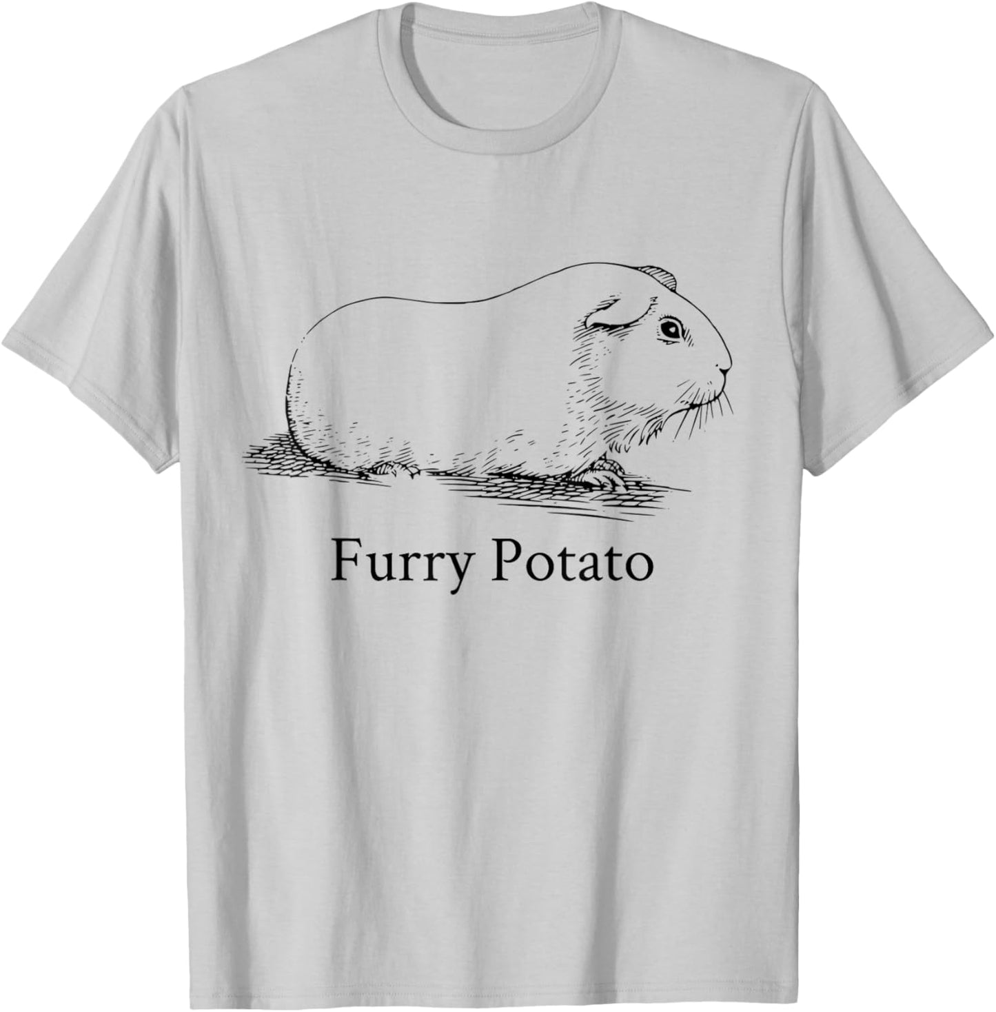 Funny Guinea Pig Furry Potato Wrong Animal Name Stupid Joke T-Shirt - T-Shirt | Ash