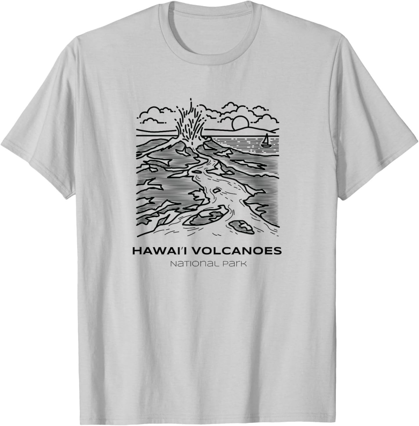 Vintage Hawai'i Volcanoes National Park Hike T-Shirt - T-Shirt | Ash