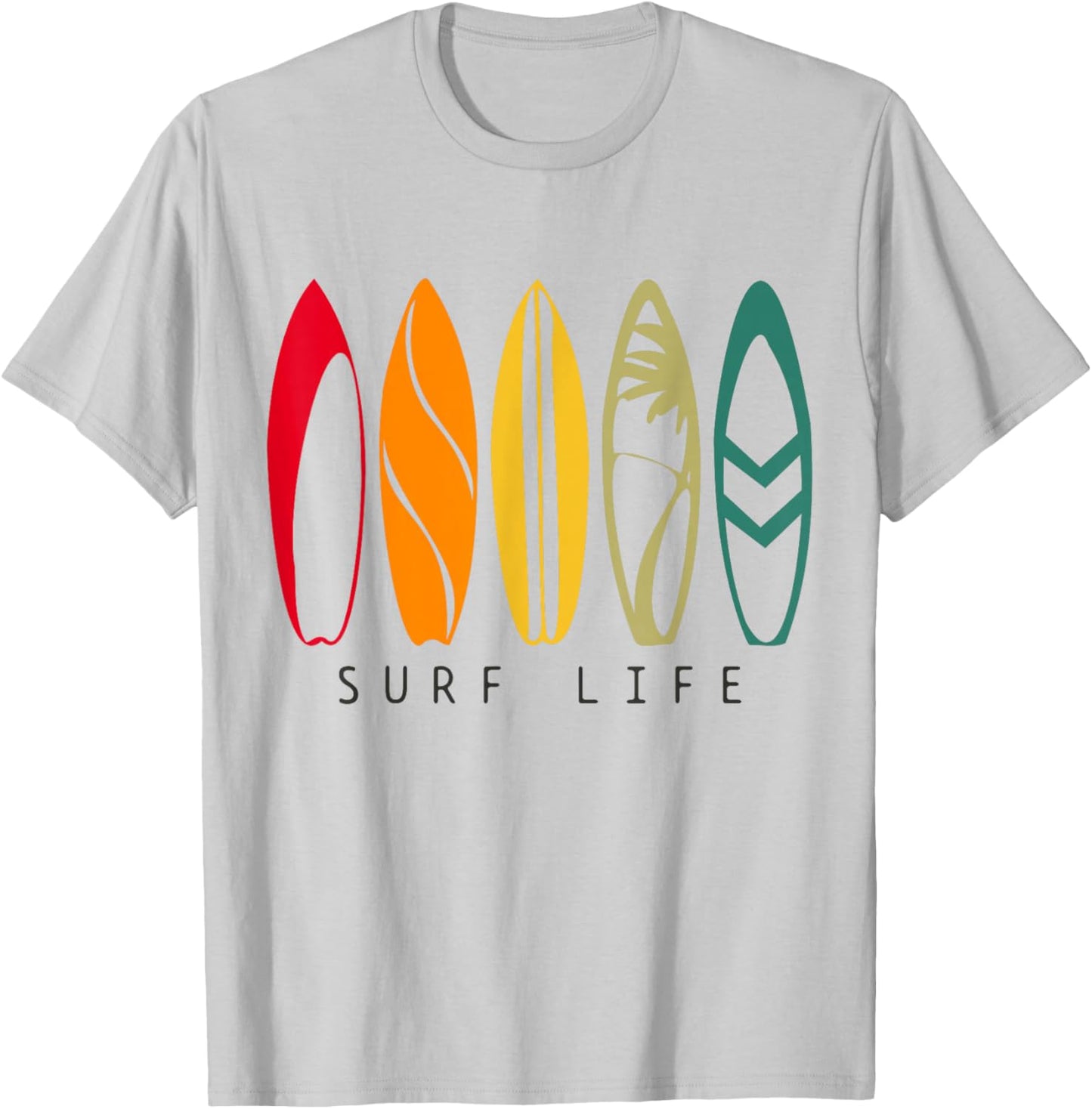 Surf Life Vintage Surfing Retro Surfboard Surfer T-Shirt - T-Shirt | Ash