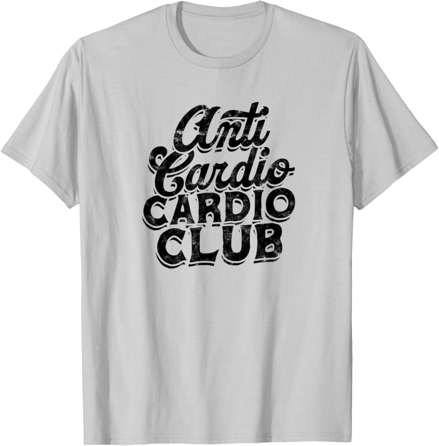 Anti cardio cardio club - Positivity Gym Fitness Coach T-Shirt - T-Shirt | Ash